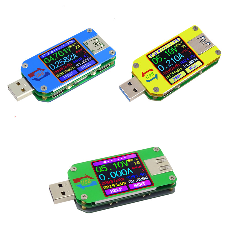 Usb Ammeter Tester - UM Series USB Color Display Tester