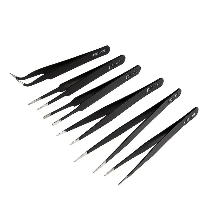 Electronics Repair Equipment - NEW 6pcs Precision Long Tweezers Set