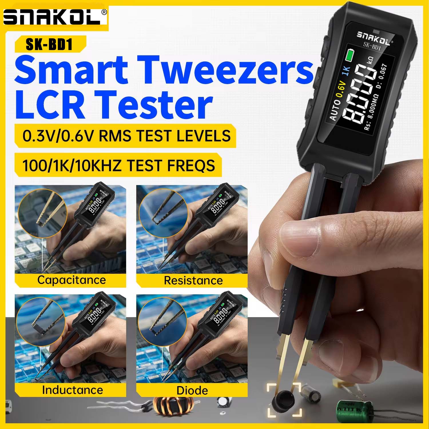 SNAKOL  Digital Tweezers Smart - Smd Tweezer Set recension och pris