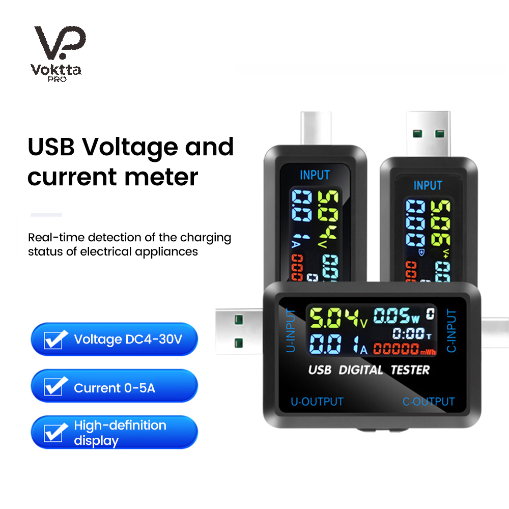 USB Tester 10 in 1 DC Digital  - Usb Ammeter Tester recension och pris