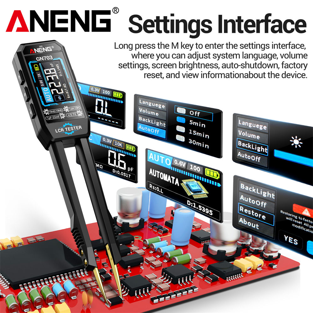 ANENG GN703 Smart Tweezers LCR - Smd Tweezer Set recension och pris