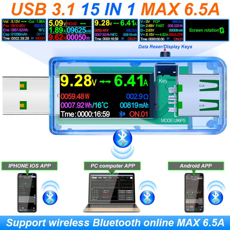 15 IN 1 USB 3.1 Tester DC Digi - Usb Ammeter Tester recension och pris