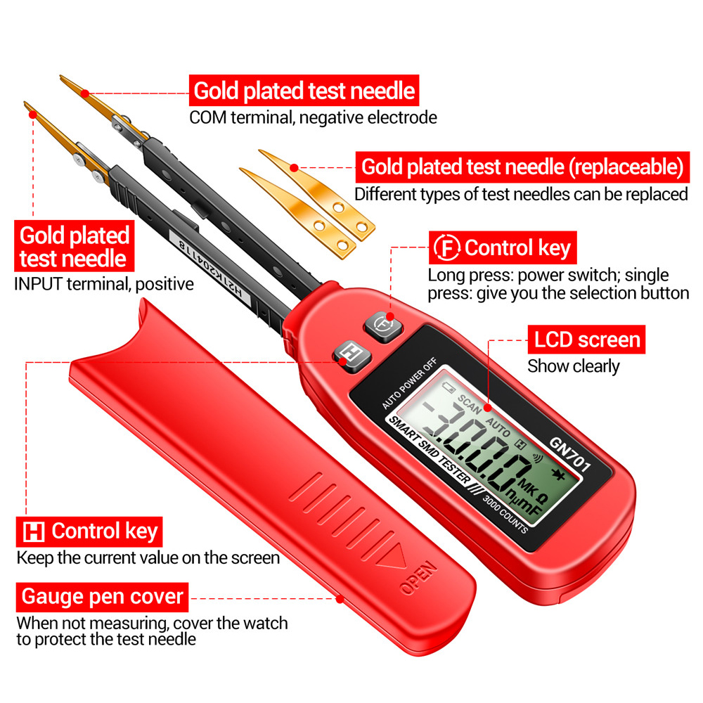 GN701 Mini Smart Tweezer LCR S - Smd Tweezer Set recension och pris