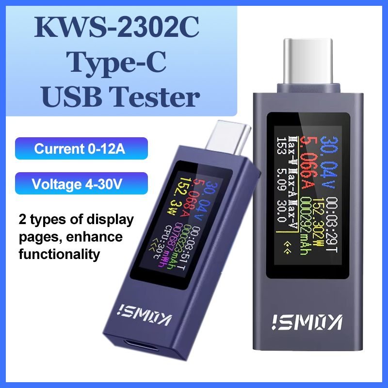 KWS-2302C Type-C USB Tester Mu - Usb Ammeter Tester recension och pris