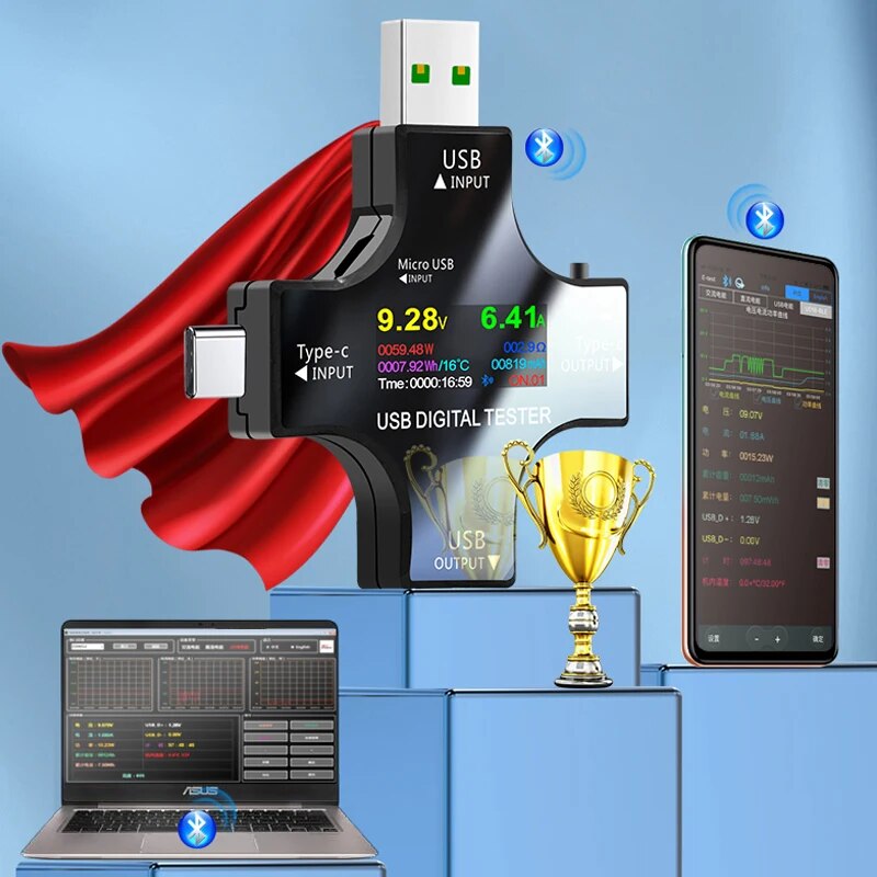 USB Tester DC Type-C PD Digita - Usb Ammeter Tester recension och pris