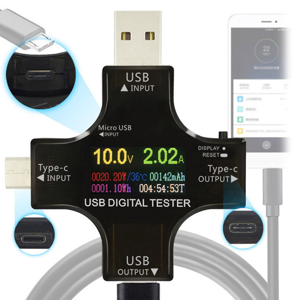 USB Tester Type-C PD Color Dig - Usb Ammeter Tester recension och pris