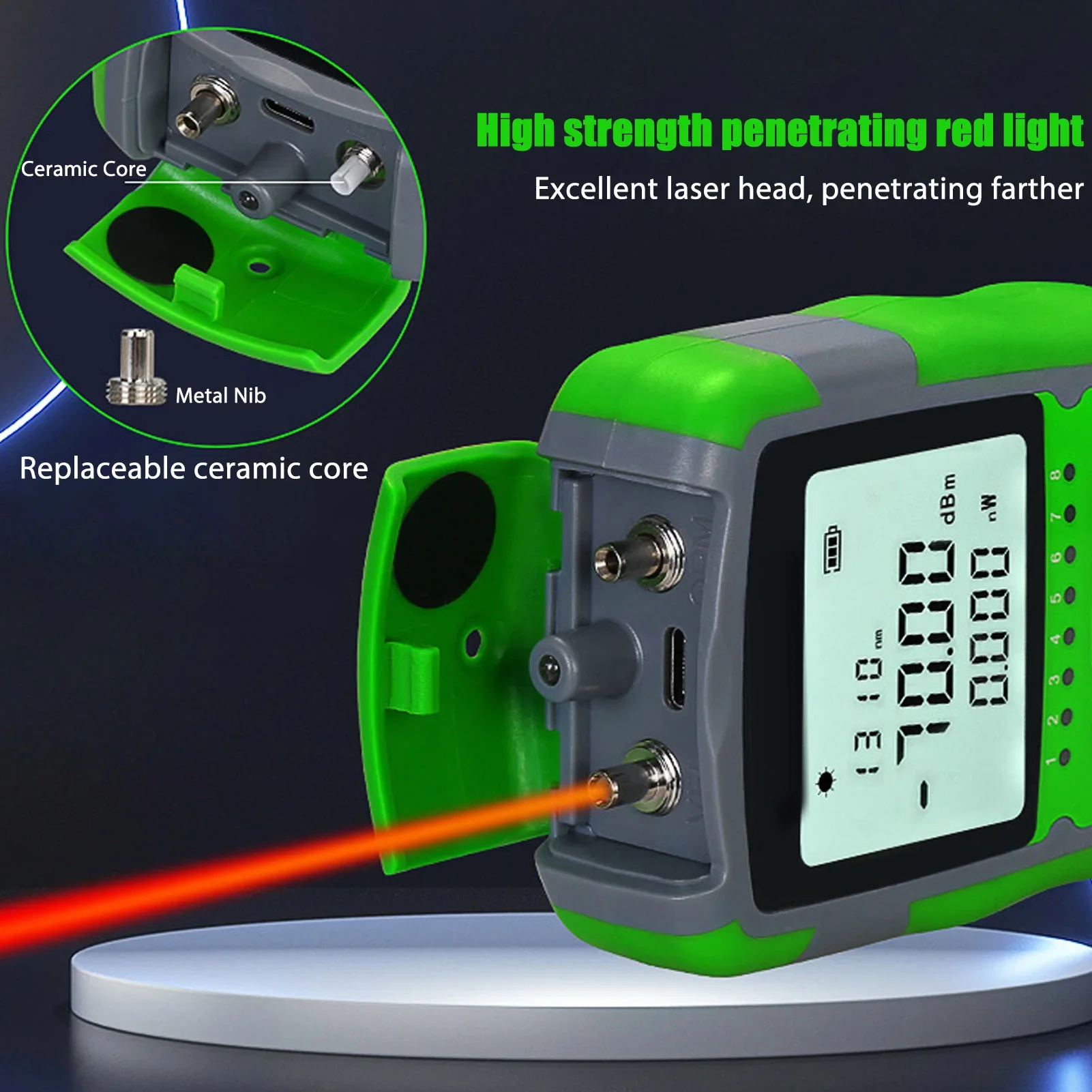 Red Light  Optic Cable Power T - Usb Ammeter Tester recension och pris