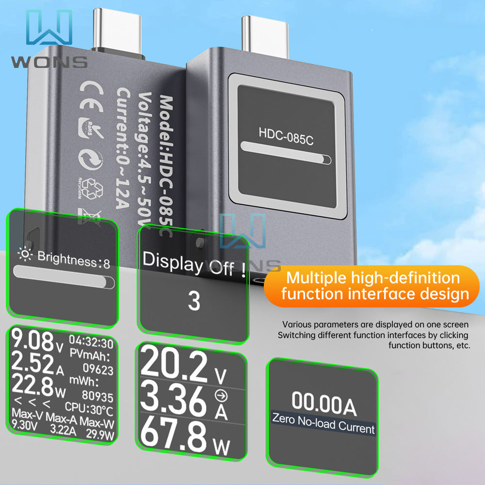 DC 4.5-50V 0-12A Multi-functio - Usb Ammeter Tester recension och pris