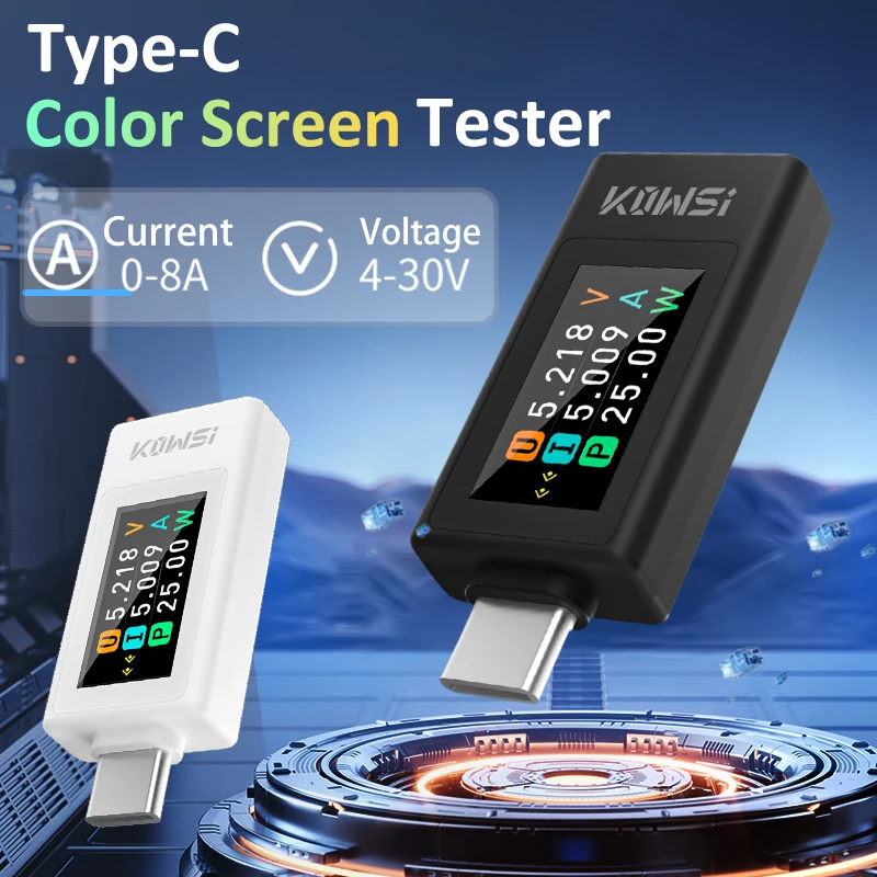 Type-C Color Screen Digital DC - Usb Ammeter Tester recension och pris