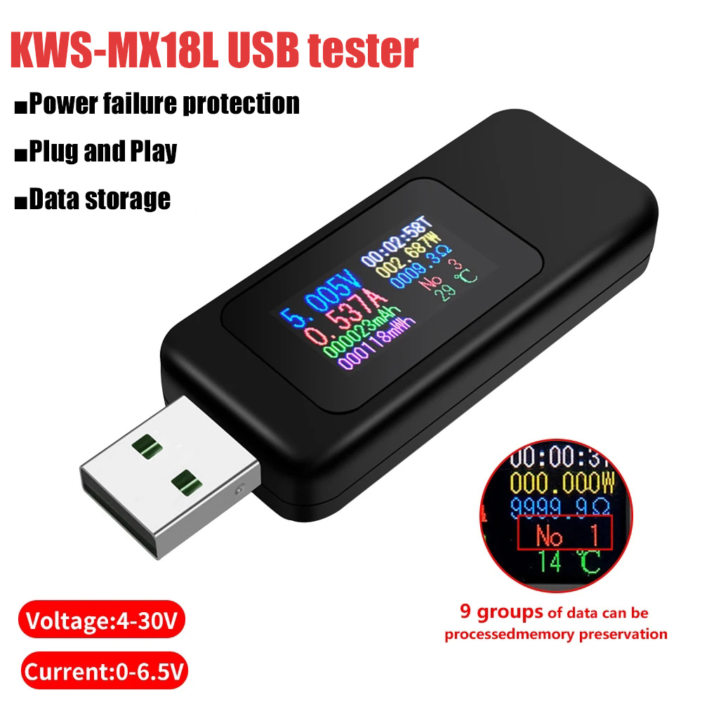 10 in 1 USB Tester DC Digital  - Usb Ammeter Tester recension och pris