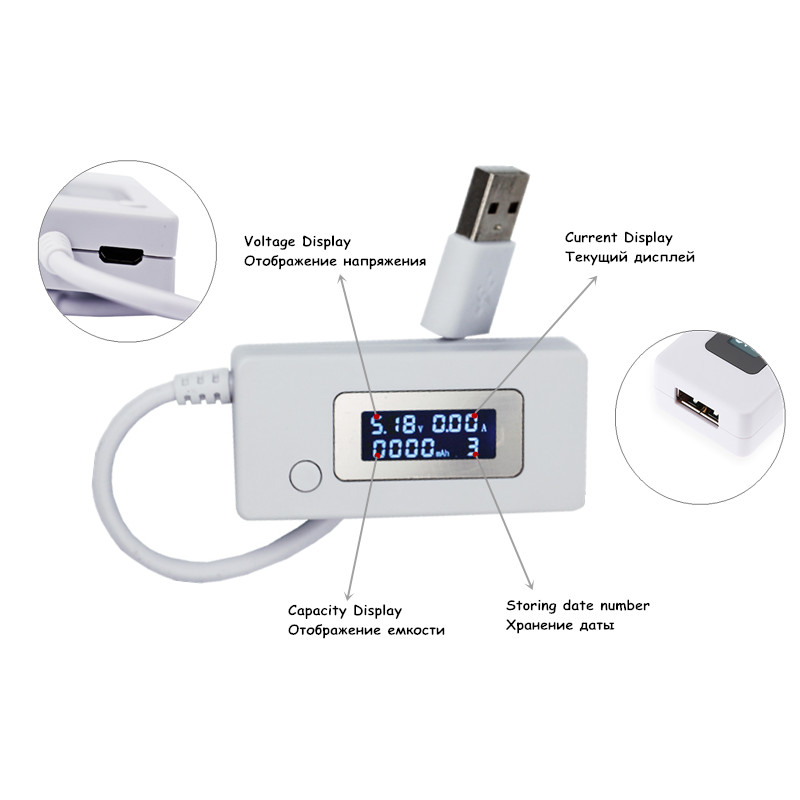 LCD Screen Mini Creative Phone - Usb Ammeter Tester recension och pris